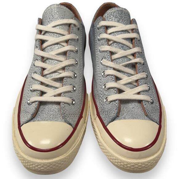 Converse Chuck Taylor 70 OX Mens 8.5 Womens 10.5 Cracked Leather Blue RARE! main image 9